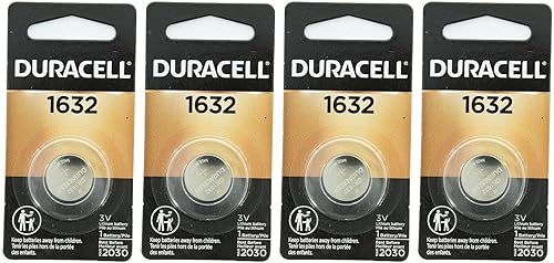 Duracell, ECR1632 CR1632 DL1632 pilas de botón de litio de 3 voltios, 4 unidades
