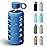 purifyou 40oz / 32oz / 22oz / 12oz Borosilicate Glass Water Bottle with Time & Volume Markers, Silicone Sleeve, Stainless Steel Lid | Reusable Glass Bottle for Water & Juice (22oz Chinese Porcelain)