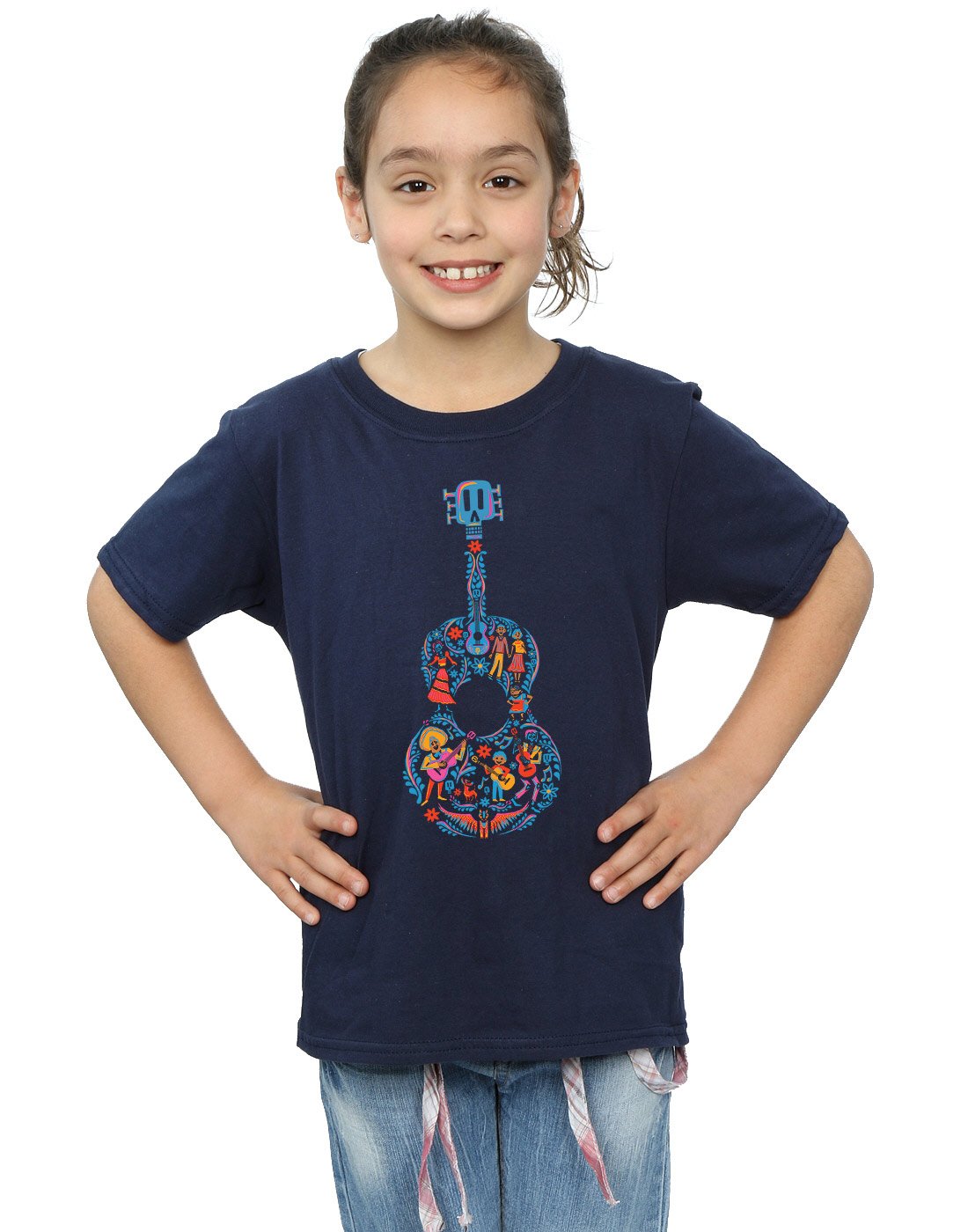 Disney Girls Coco Guitar Pattern T-Shirt 9-11 Years Navy Blue