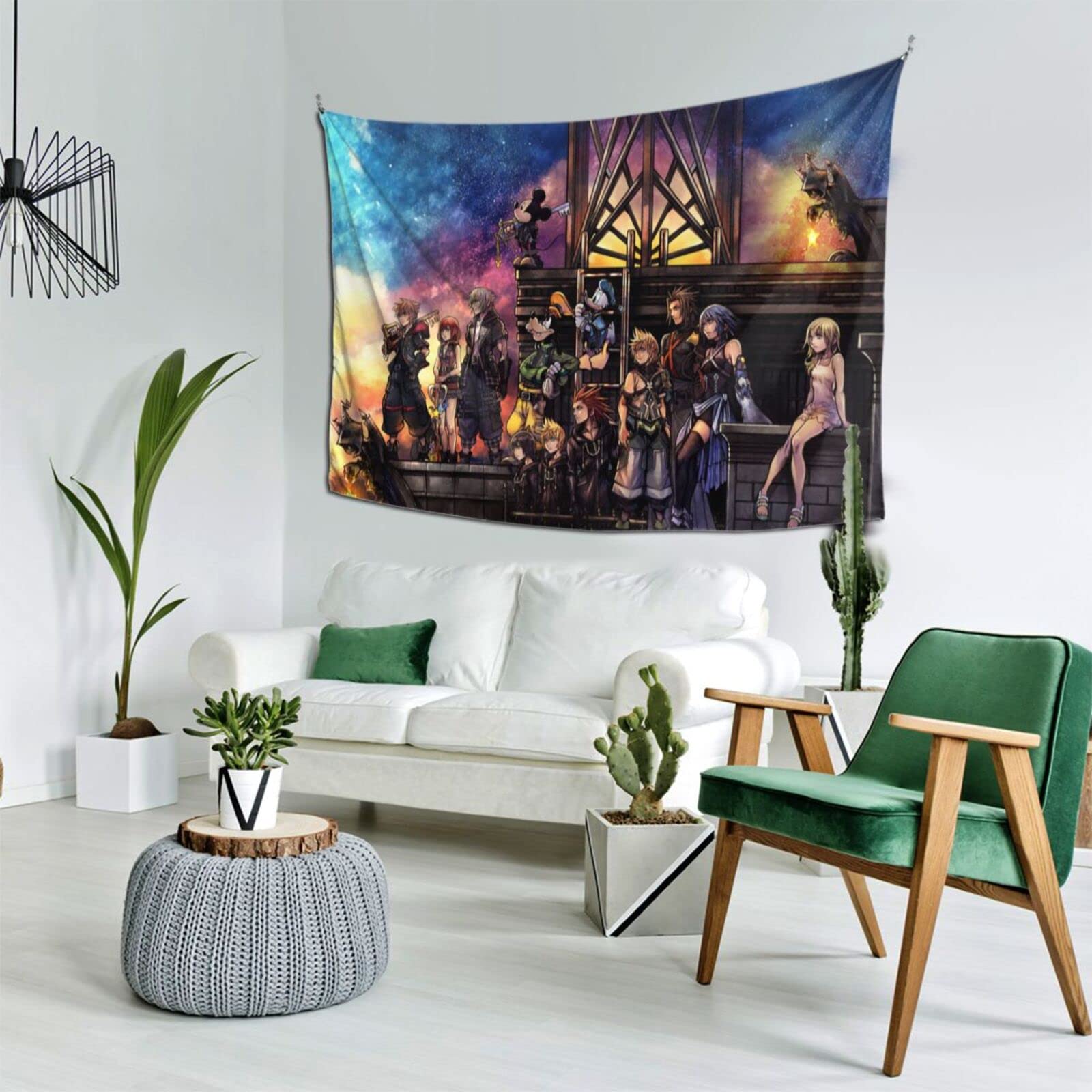 Amazon.co.jp: キングダムハーツ タペストリープリント壁布壁装飾装飾