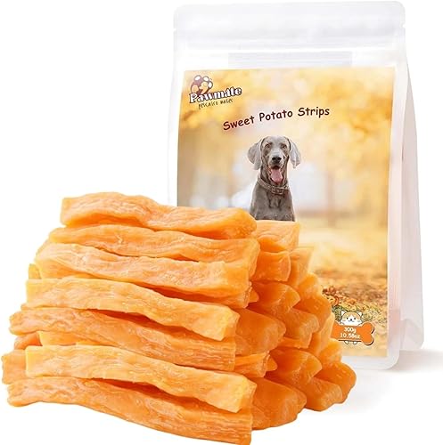 Pawmate Golosinas para perros de batata, saludables y bajas en grasa, suaves y naturales para aperitivos de entrenamiento de perros