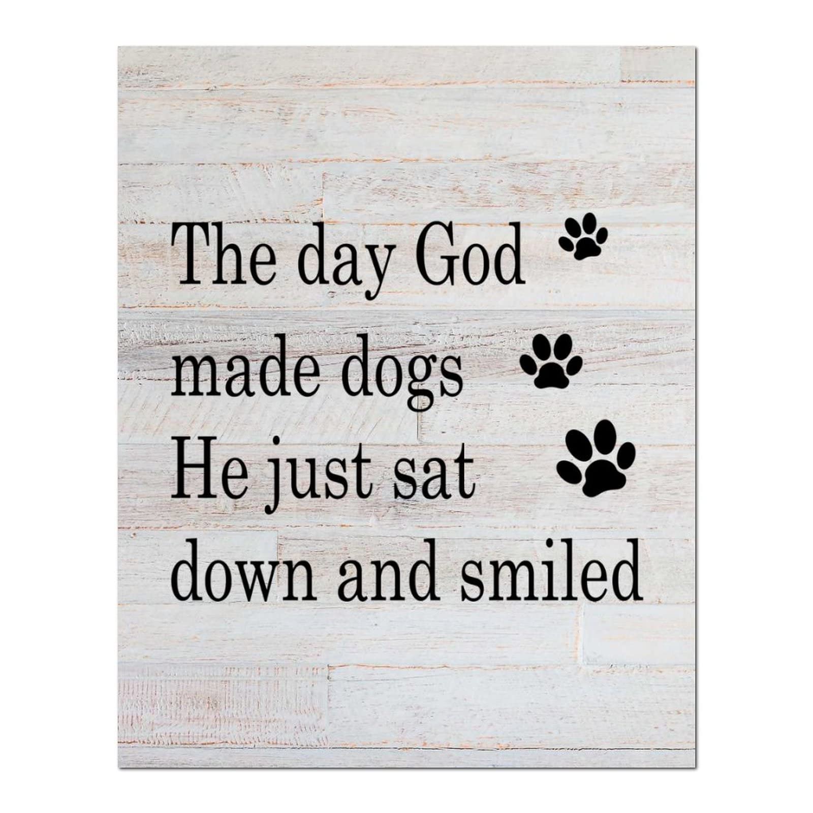 Plaque en bois citation chien | Déco murale vintage pleine d'amour