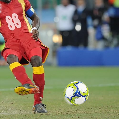 Miniatura 5 de Soccer Ball Sizes 3 4 5 for Boys Girls Adults Training Indoor Outdoor Lawn Sports in Red Blue Green Black White