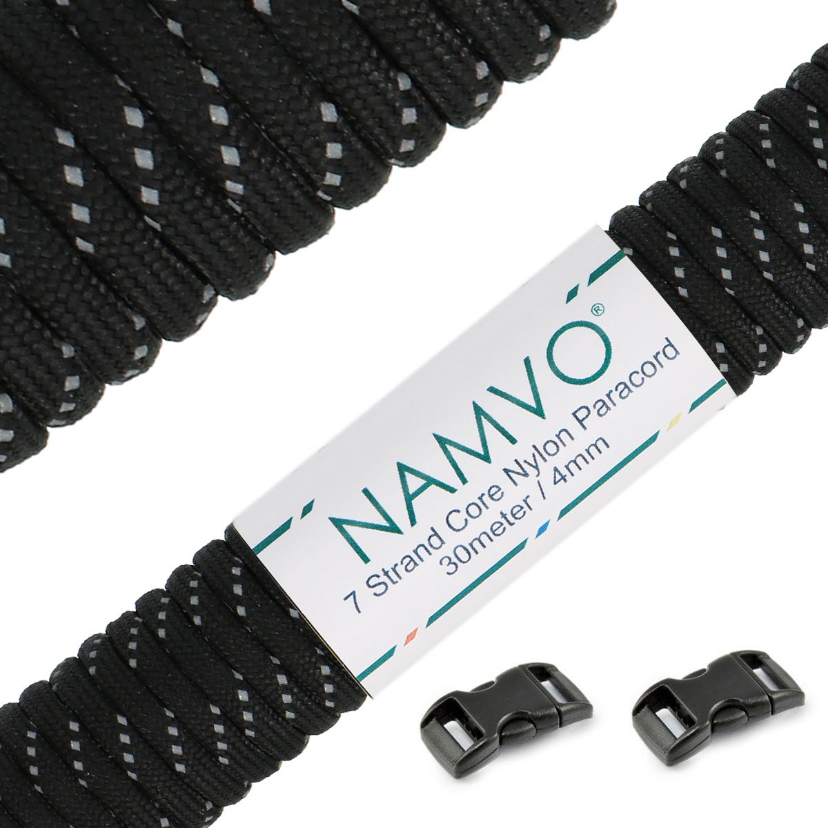 Namvo 550 Paracord Mil Spec Type III 7 Strand Parachute Cord Total Length 100ft/30 Meters Solid Color — view 33