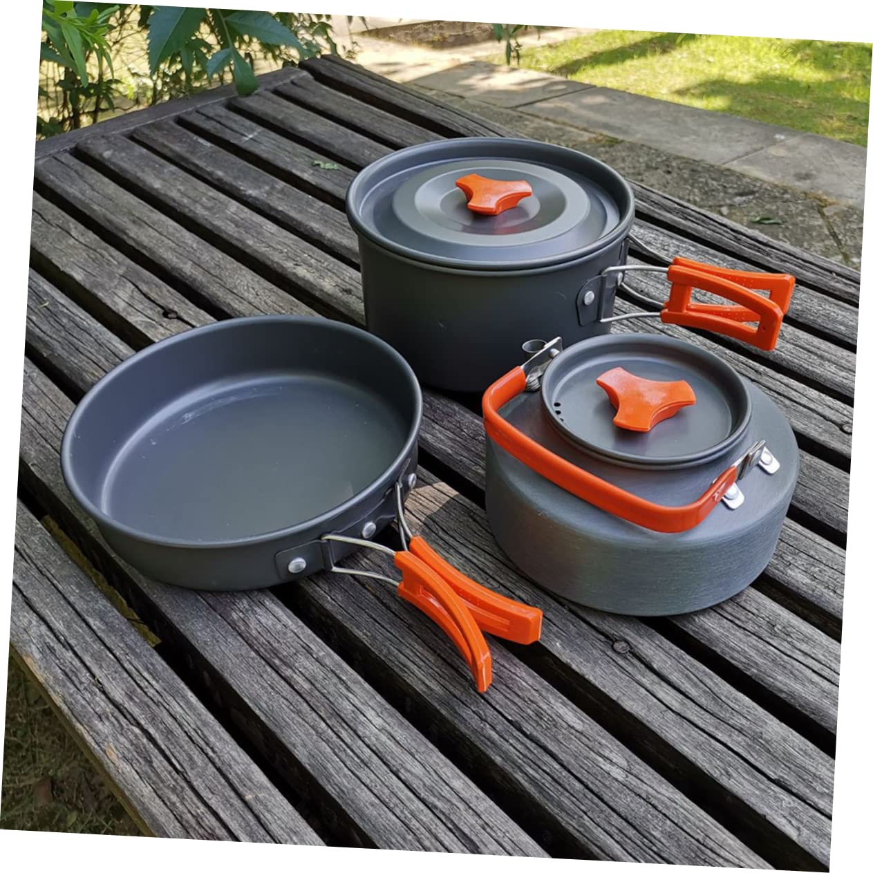HEMOTON Ensemble Cuisine de Camping Ustensiles Cuisine de Camping en Alliage D'aluminium Léger Performance Fiable pour 2-3 Personnes