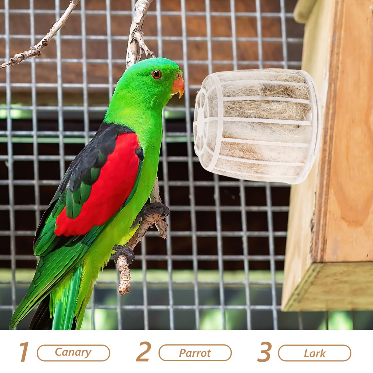 Matériau du nid d'oiseaux en jute et matériau de nidification respirant pour oiseaux Idéal pour les nichoirs et les nichoirs Matériaux 100 % naturels Indispensables pour les oiseaux
