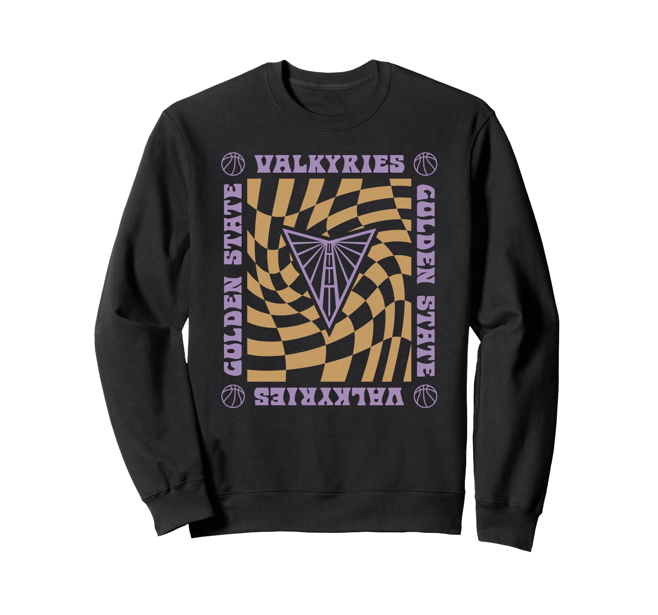 WNBA Golden State Valkyries Retro Wavy Checkerboard Sweatshirt