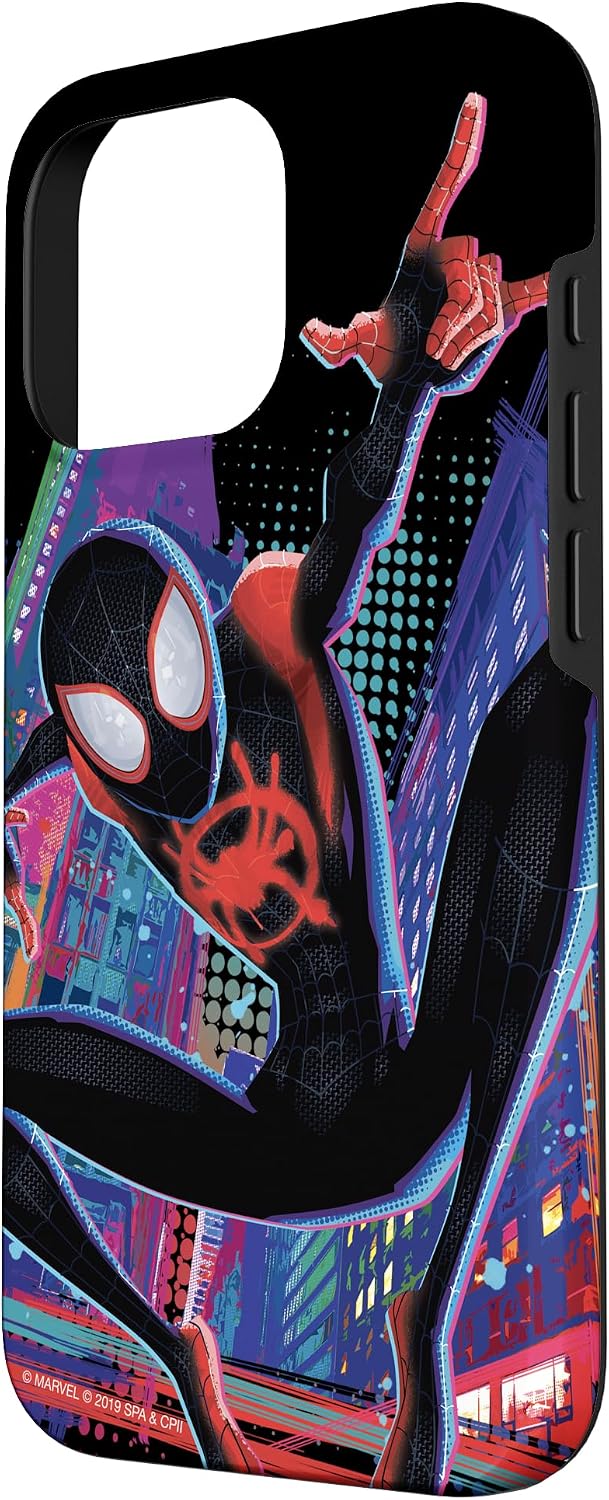 Marvel Spider-Man Into The Spider-Verse Miles Morales City Case for iPhone 16 Pro