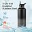 WixByti 87 oz Insulated Water Bottle with Straw (Cold for 48 Hrs), Half Gallon Stainless Steel Triple Wall Vacuum Sports Water Jug, Leakproof Hydro Cup Flask with Straw Spout Lids & DIY Stickers