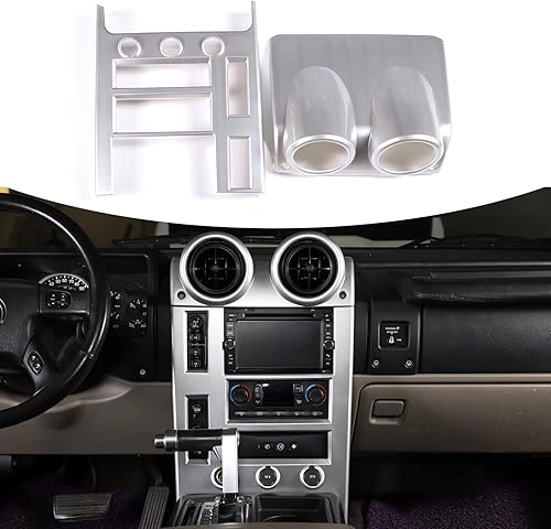 PIUGILH Adhesivo para panel de navegación para panel de control central de automóvil, cubierta interior para Hummer H2 2003-2007, accesorios de