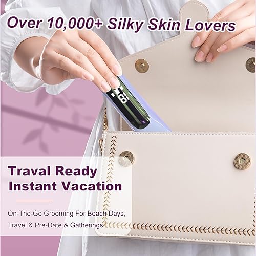 Miniatura 5 de Recortadora de bikini para mujer, afeitadora eléctrica 2 en 1 con cuchillas de cerámica, IPX7, impermeable, uso húmedo y seco, con pantalla HD