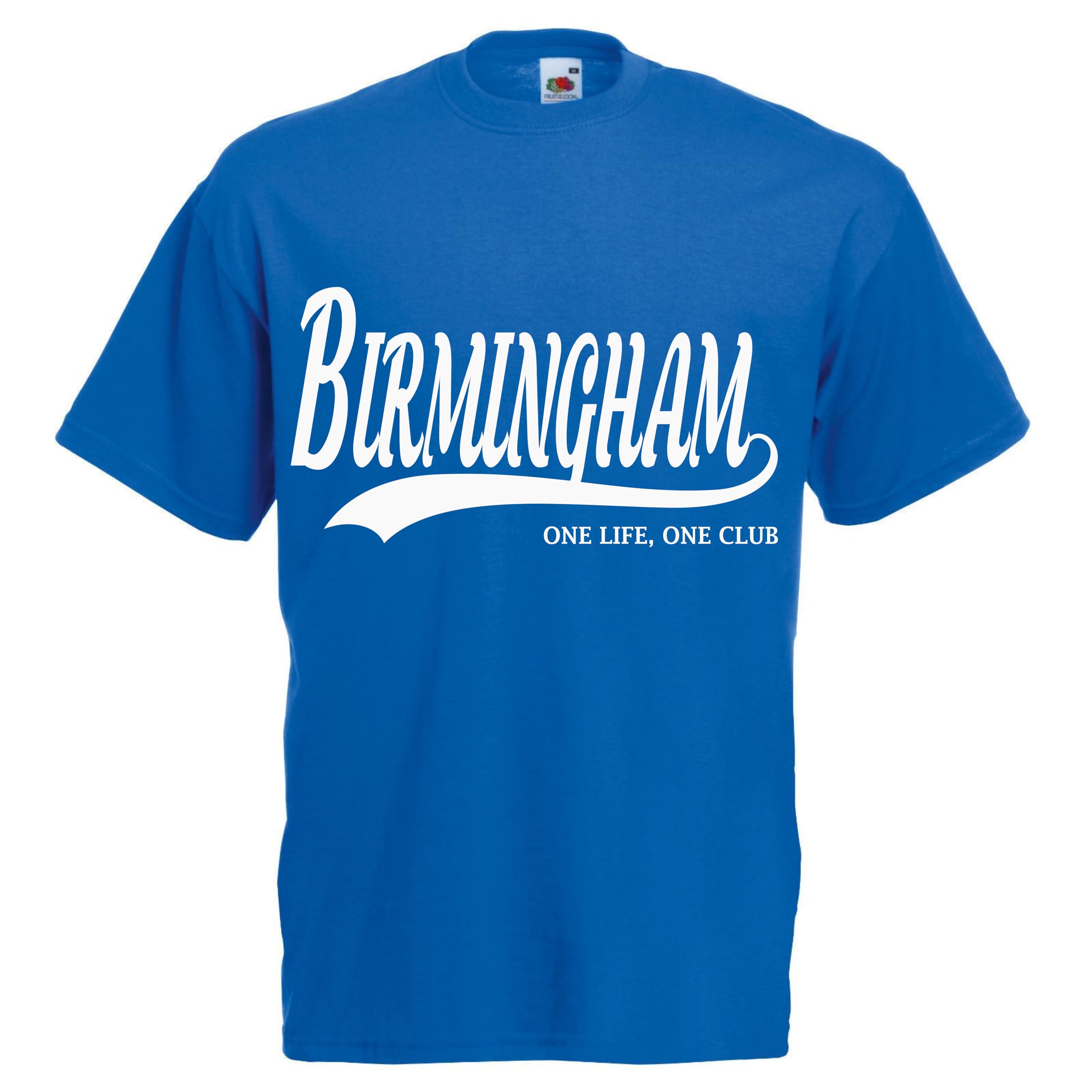 All About The Print Birmingham Football Gift - one Life one Club Idea T-Shirt Present F27 (Adult XXL, Blue)