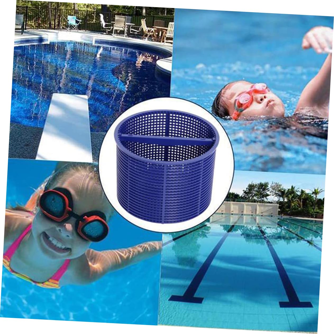 ifundom 3 Piezas Cesta De Filtro De Piscina Trampa Colador Skimmer De Cesta De Piscina Rozando Filtrar Cesta para Skimmer De Piscina Cestas De Skimmer Largo Blue El Plastico