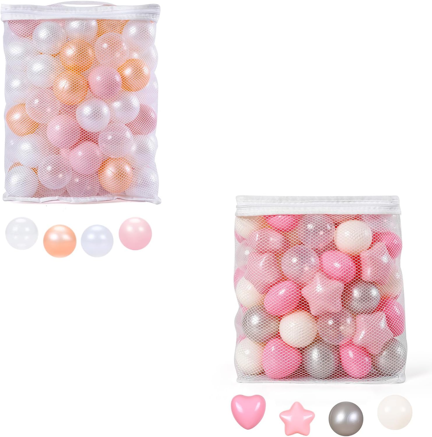 TRENDPLAY Ball Pit Balls 200 Star Balls- Crush Proof Plastic Children's Toy Balls Macaron Ocean Balls for Birthday Party Games Poologs Cats Birthday Christmas