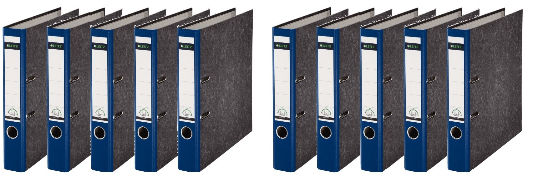 Leitz 1080/1050 Standard Ordner A4 (schmal | 10er Pack, blau)