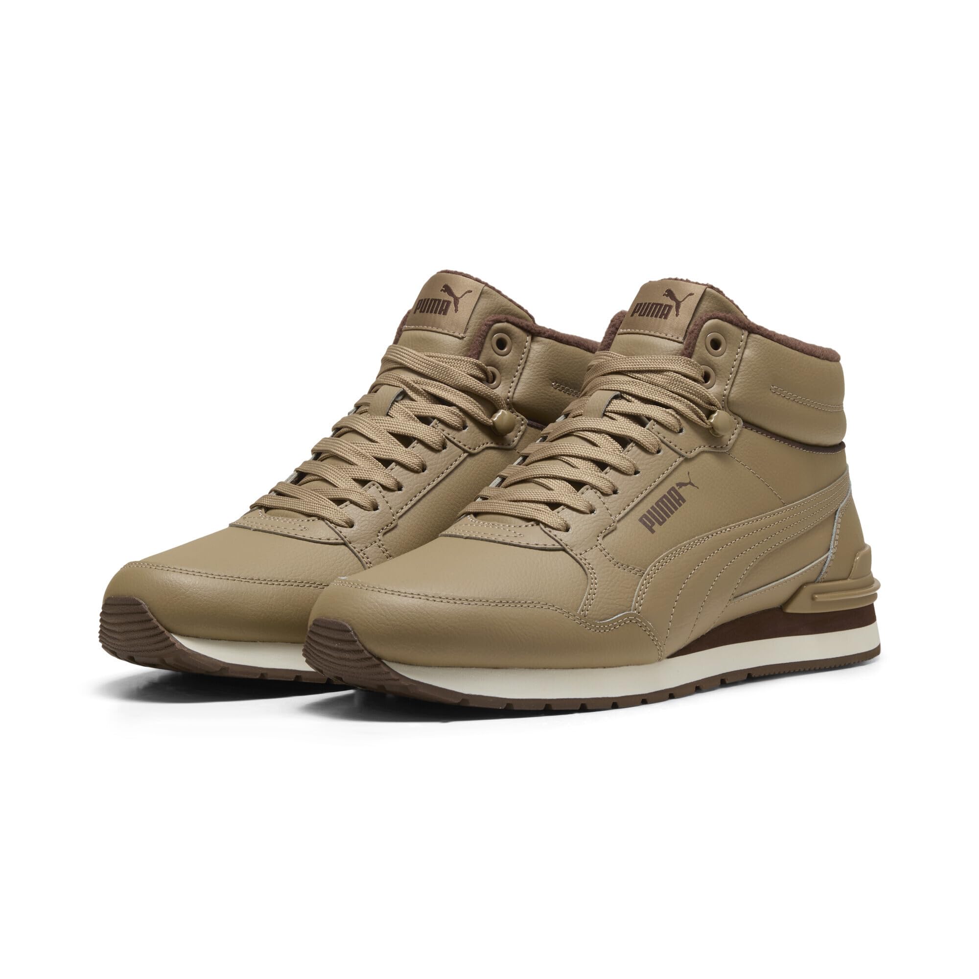 PUMA Erwachsene ST Runner v4 Mid Sneakers 47, Soft Taupe Chestnut Brown Warm White