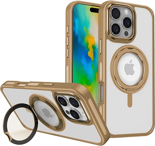 Hitaoyou Designed for iPhone 16 Pro Max Case with Magnetic 360°Rotatable Ring St