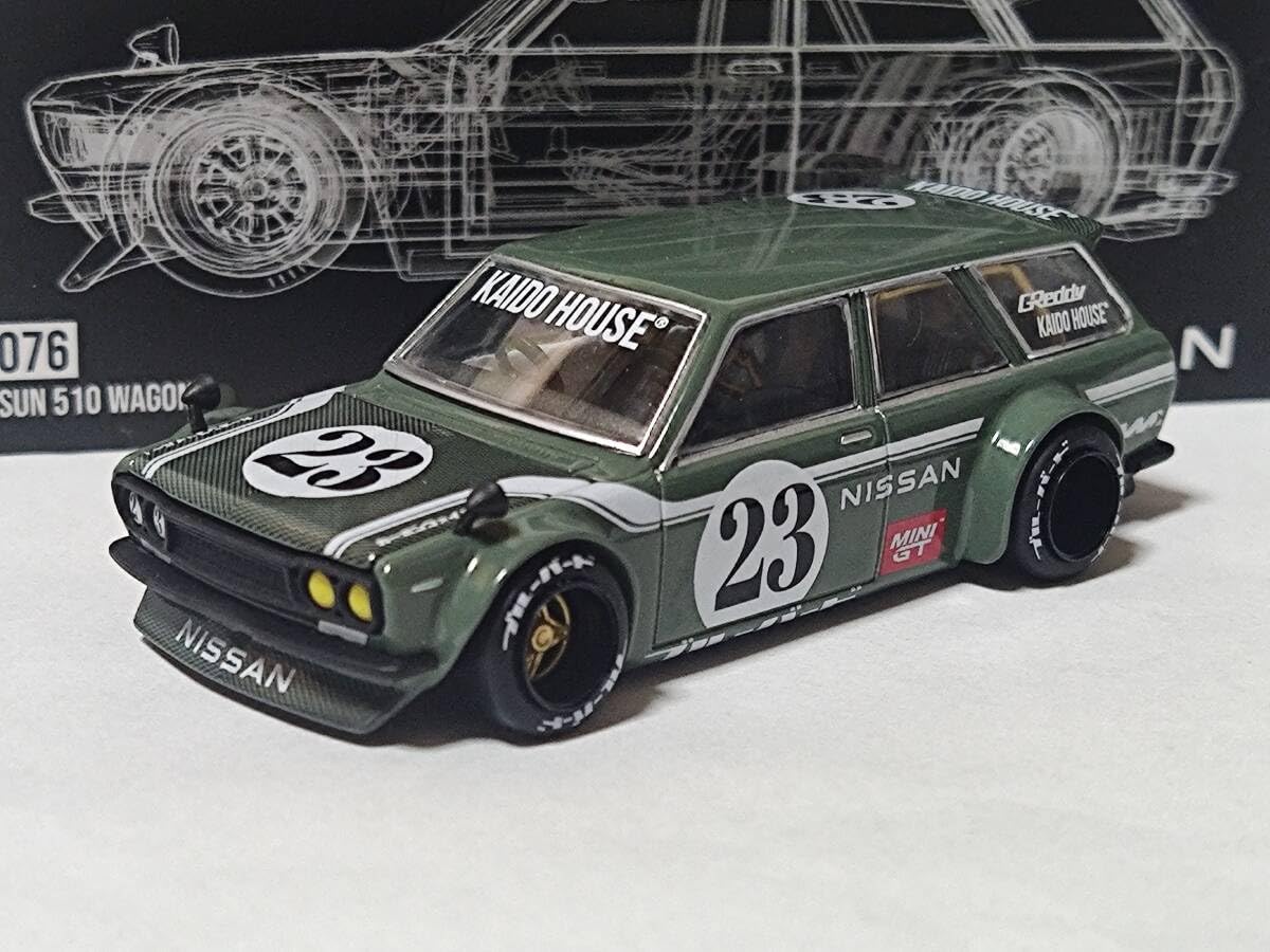 Amazon | MINI GT KAIDO HOUSE 1/64 DATSUN 510 Wagon Carbon Fiber V3