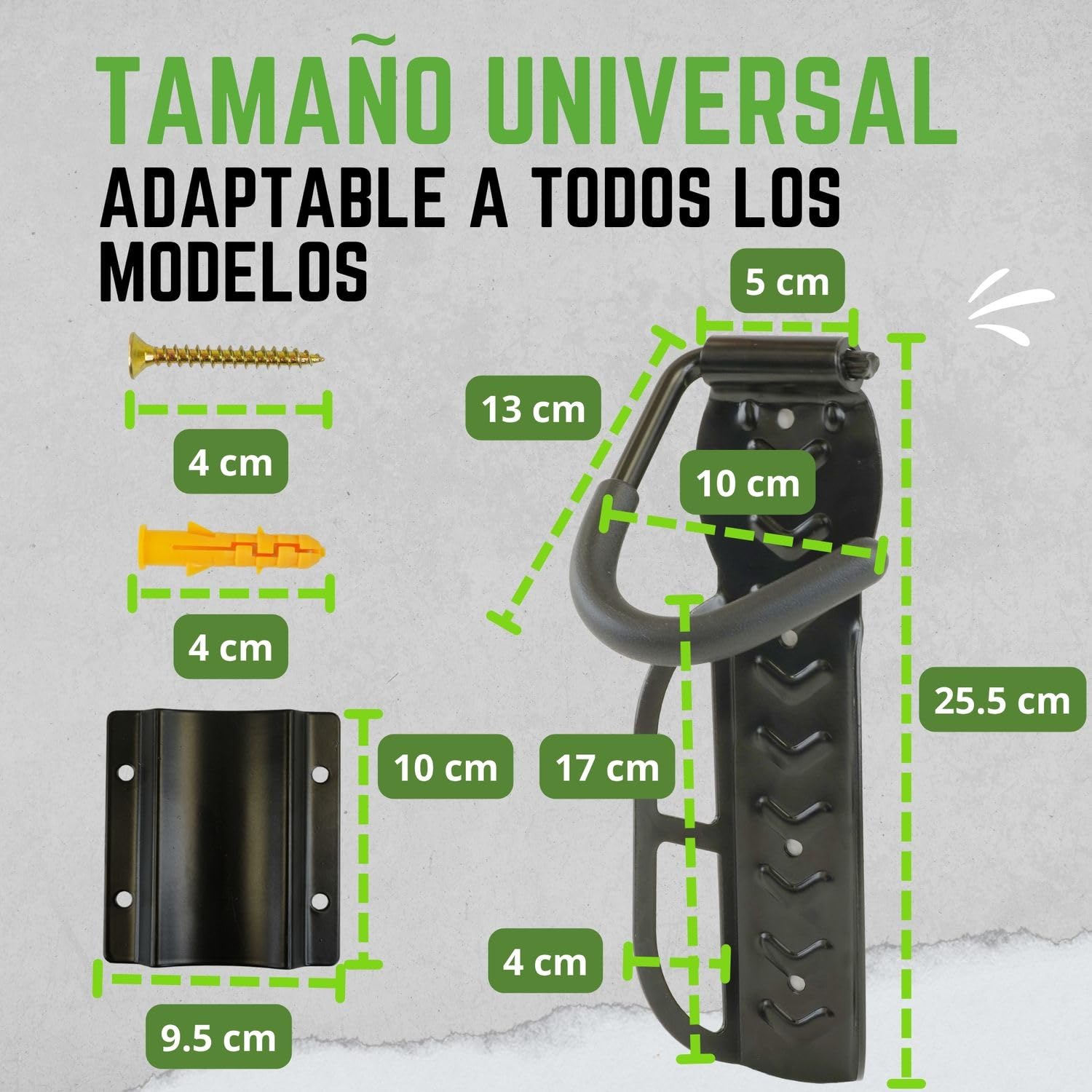 4 Soportes Para Bicicleta Pared con Protector De Pared| Gancho Bicicleta Hasta 30kg De Carga (4)