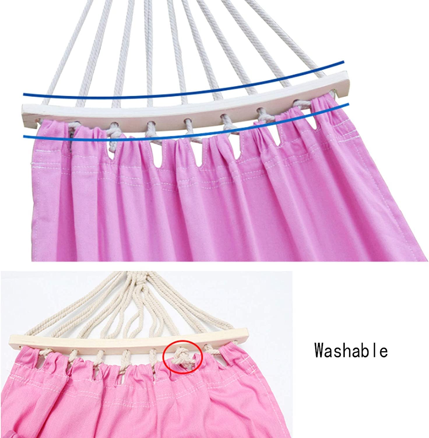Hamak Ultralekki, Hammock Wiszący Hamak Kempingowy Oddychający Na Co Dzień Anti-Rollover Lekki Kemping Do Podróży Zewnątrz Piesze Wycieczki Plaża na Kemping, na Zewnątrz(Blue)