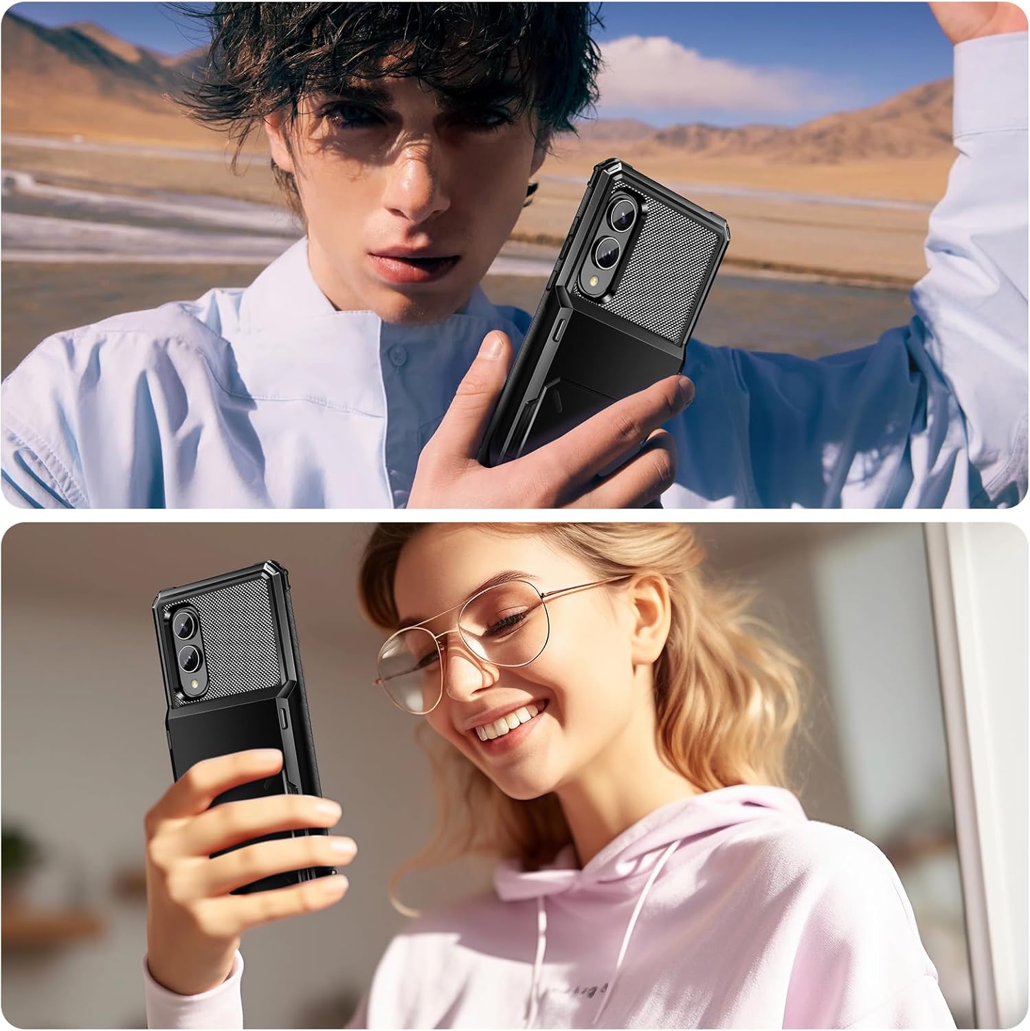 Vofolen for Samsung Galaxy S25 Edge Case Wallet with Card Holder Dual Layer Heavy Duty Shockproof Hidden Flip 4-Card Slots Large Storage Protective Galaxy S25 Edge Wallet Case for Women Men, Black - Image 8