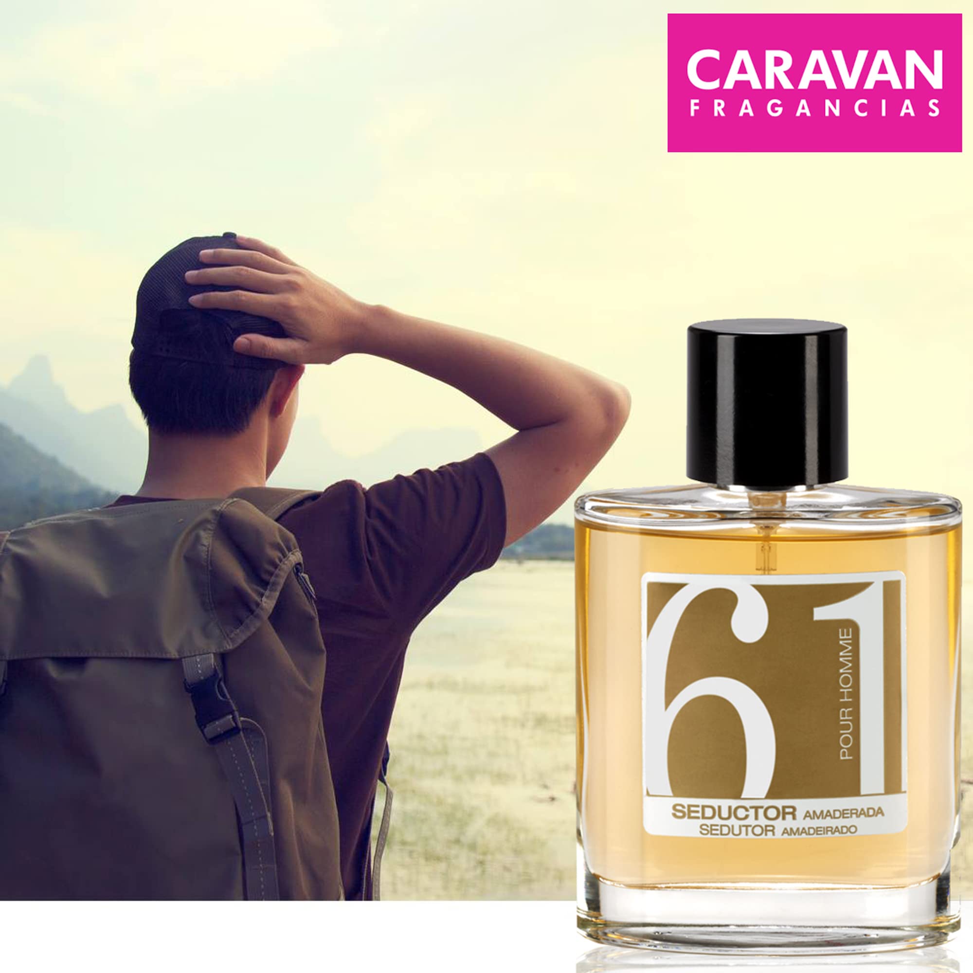 3 profumi da uomo Caravan Happy, n. 61, 100 ml.