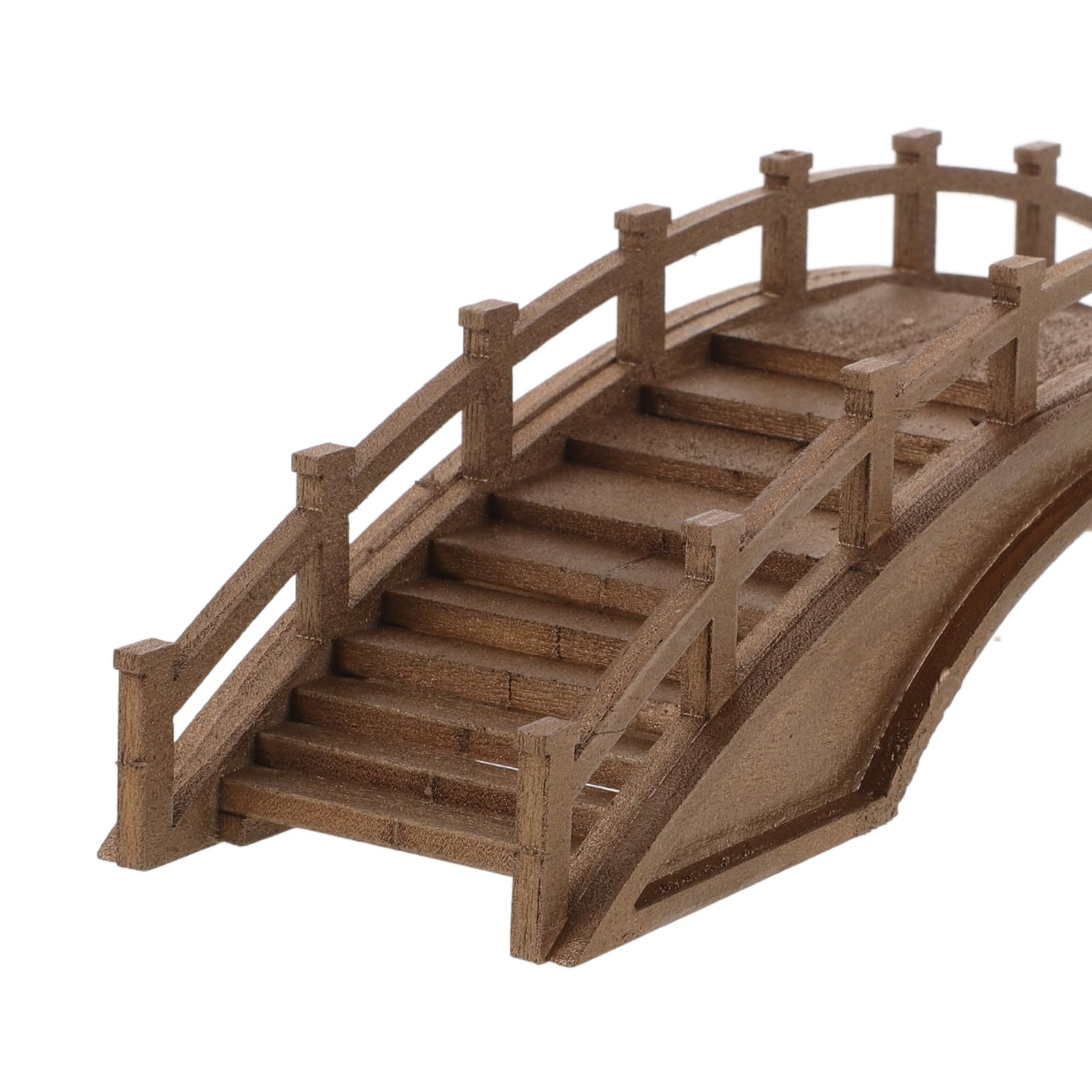 POPETPOP Petit Pont en Bois Miniature ModèLe en Arc pour Jardin Japonais DéCor Micro Paysage Accessoire De Maison Café 7.87X1.97X1.97In