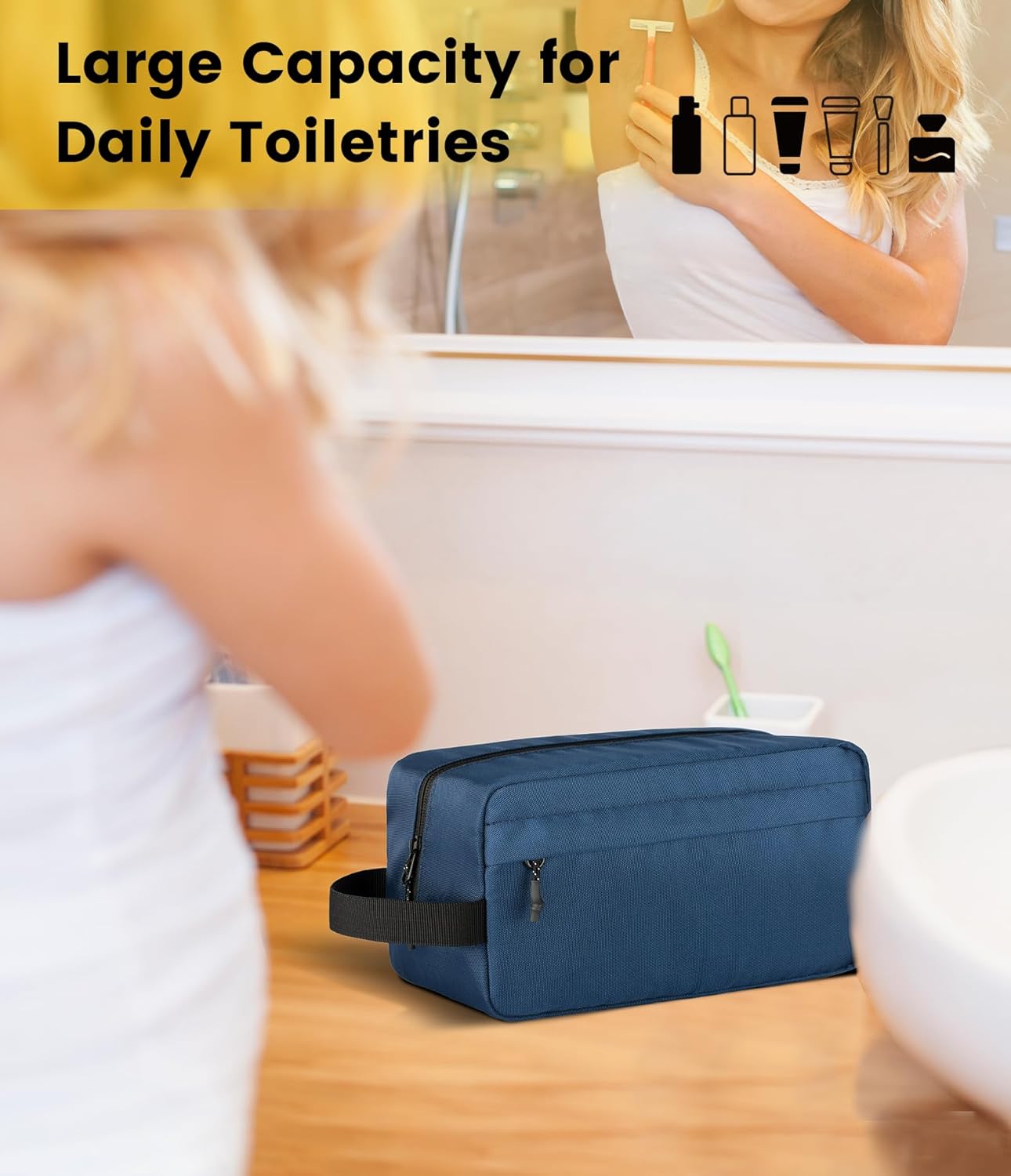 Vorspack Travel Toiletry Bag for Men - Hanging Toiletries Bag Water Resistant Travel Bag for Toiletries Accessories - Image 6