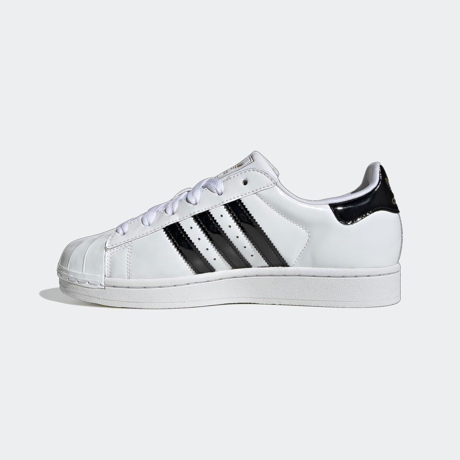 adidas Womens Superstar Ii Lace Up Sneakers Shoes Casual - Black, White