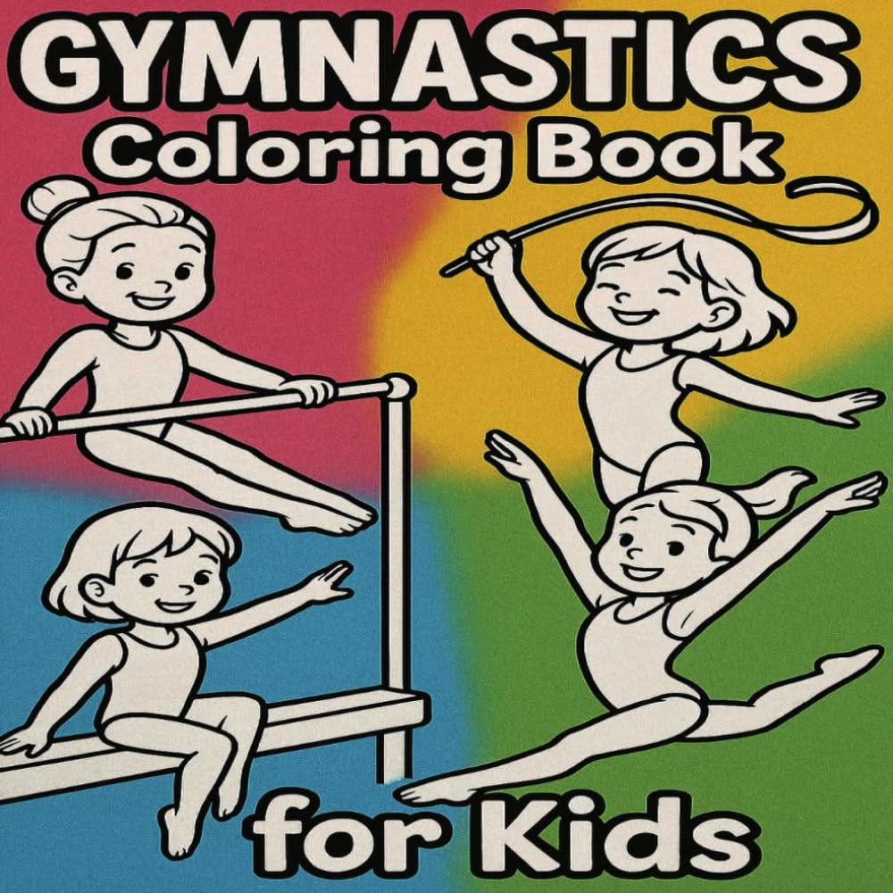 Gymnastics Coloring Book for Kids: Fun and Active Gymnast Coloring Pages