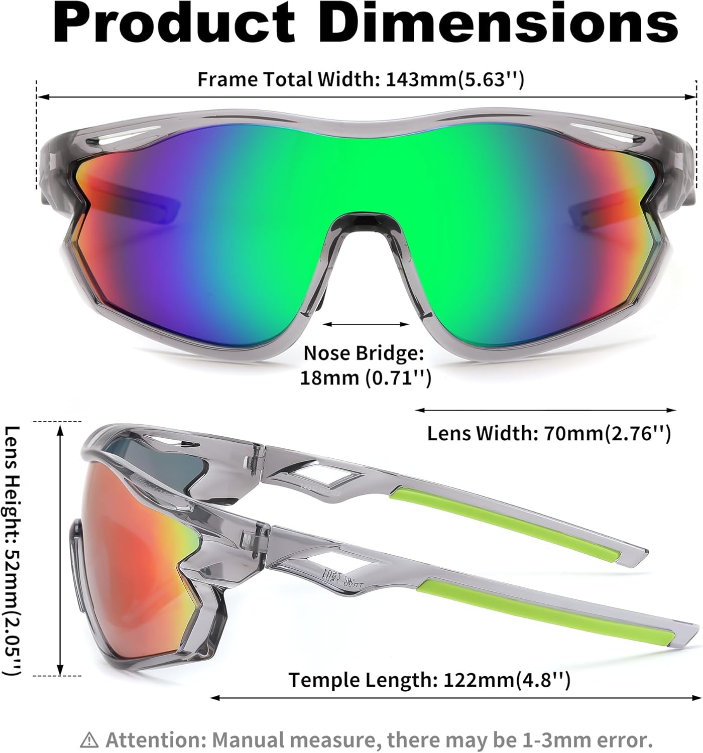 FEISEDY Polarized Sports Sunglasses Men Women UV Protection Cycling Baseball Glasses B4179 - Image 6