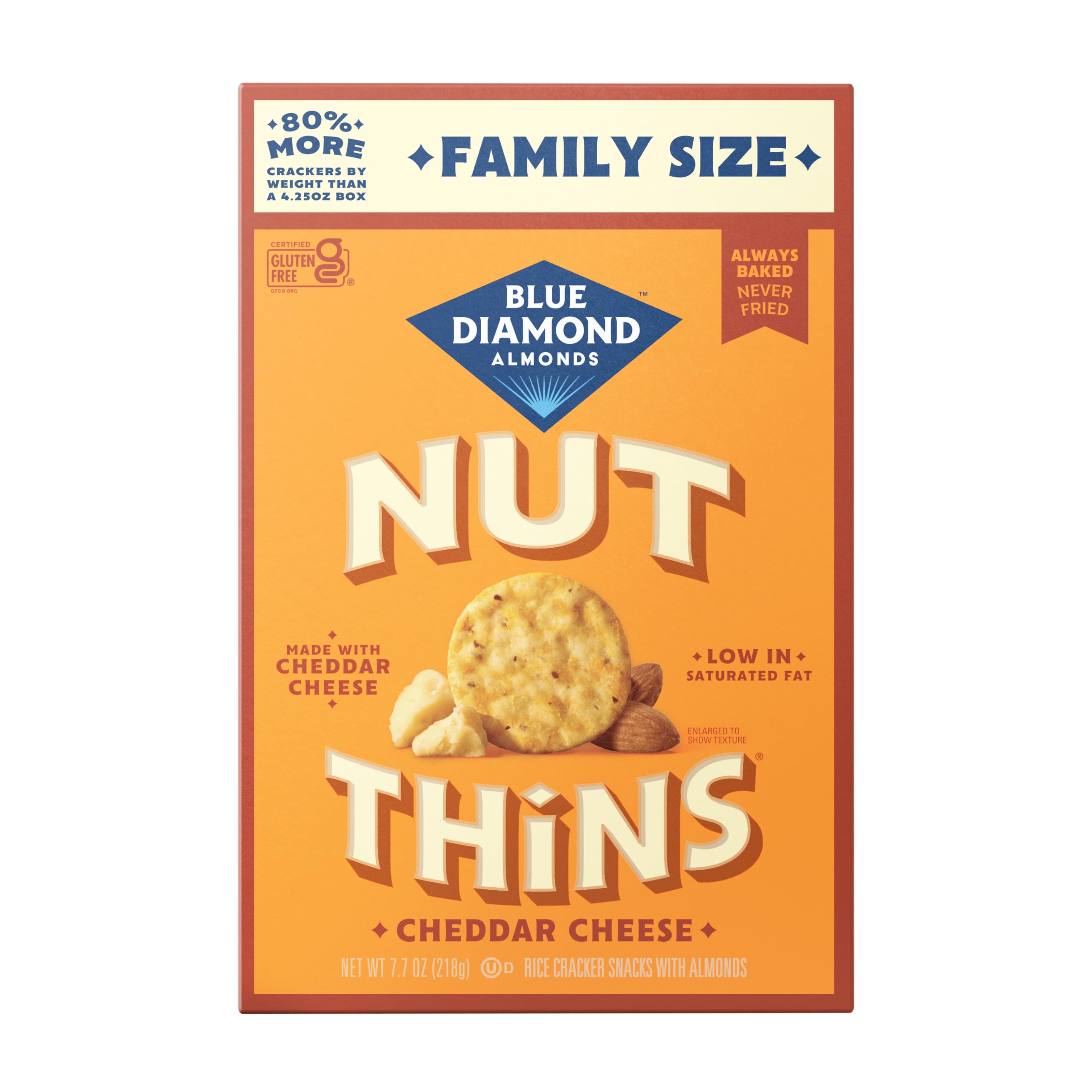 Blue Diamond Almonds Cheddar Cheese / 7.7 Ounce (Pack of 1) / 1 Flatbread