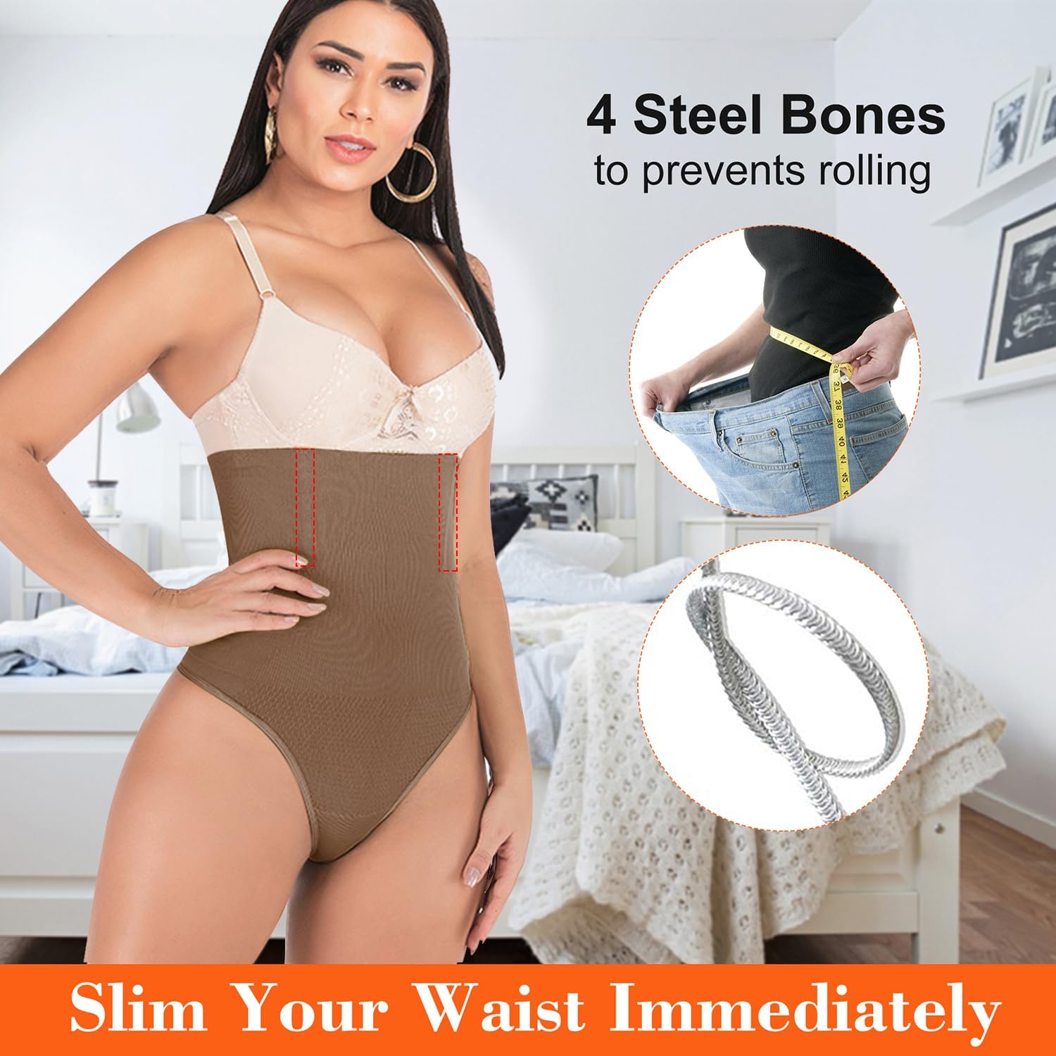 Thong Shapewear for Women High Waist Body Shaper Tummy Control Underwear Under Dress Shaping Panties Girdle - Image 4