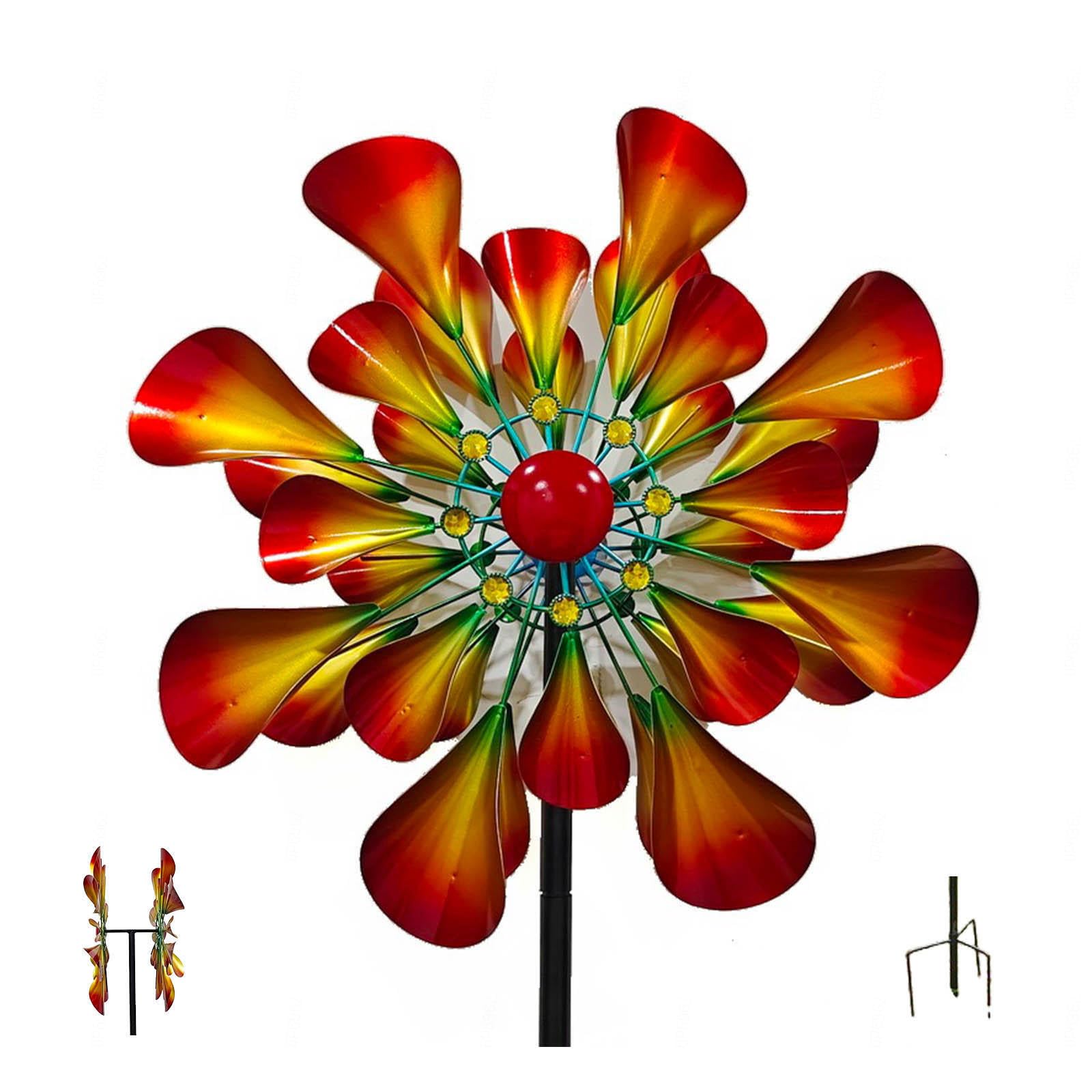 81 Pollici Girandola A Vento Spinner Per Cortile E Giardino Vento A 360° Con Cinetica Girandole A Vento Da Cantiere per giardino, patio, prato