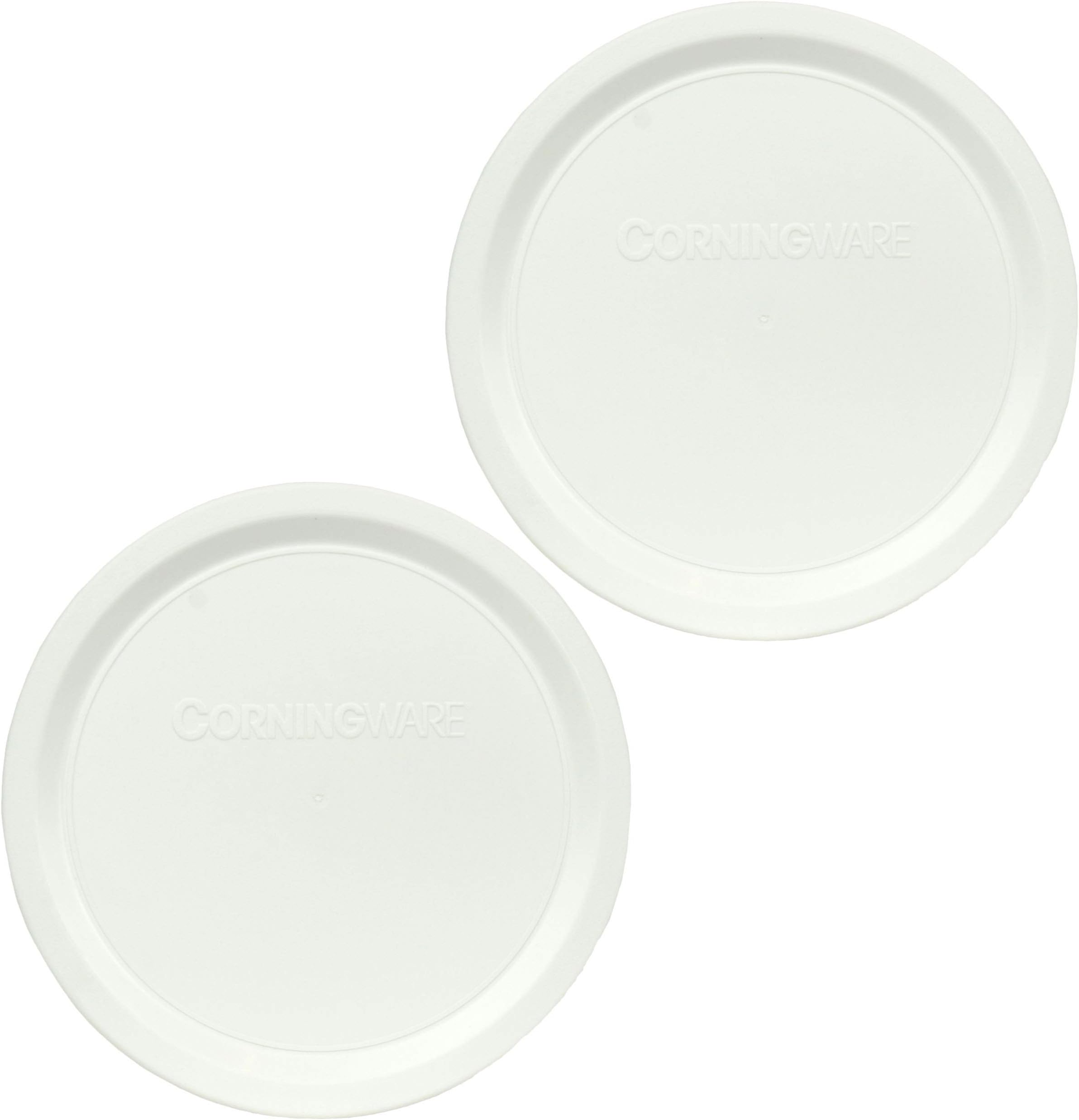Corningware F-16-PC French White 16 Ounce Plastic Replacement Lid - 2 Pack