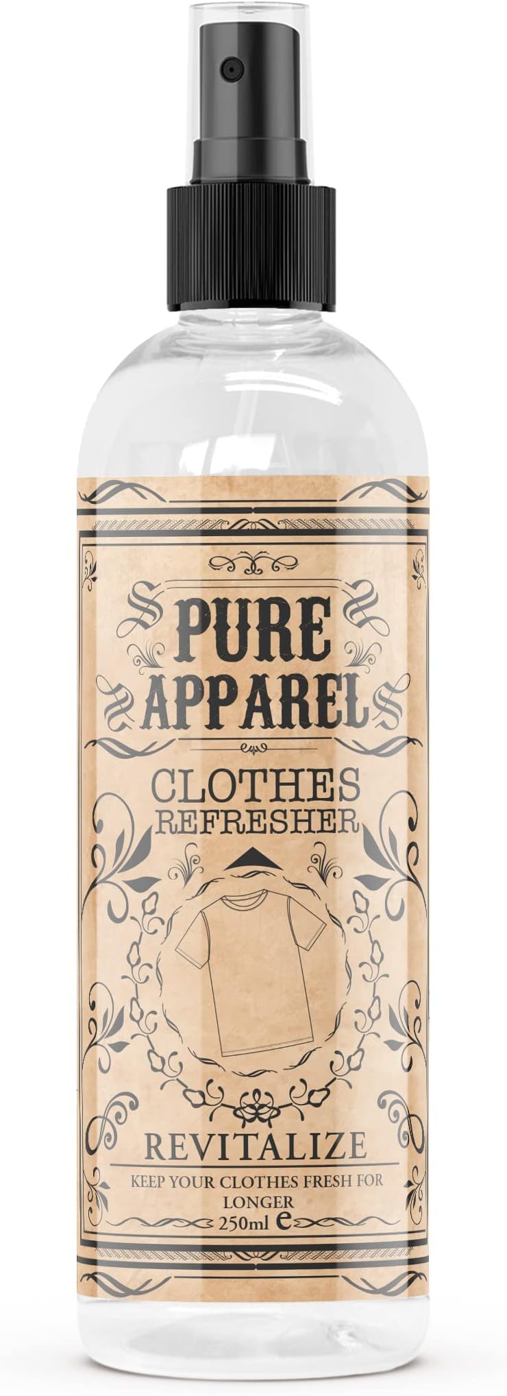 Pure Apparel - Clothes Refresher Spray | Fabric and Garment Reviver | Antibacterial Odour Eliminator Neutraliser | Fresh Cotton Fragrance - 250ml