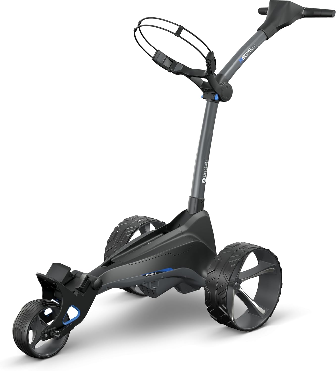 Motocaddy M5 GPS DHC Electric Golf Push Cart, Foldable 3-Wheel Push Cart with 3.5" LCD GPS, 40,000 Courses, 28V Lithium Battery, Downhill Control, Electronic Brake & All-Terrain DHC Wheels