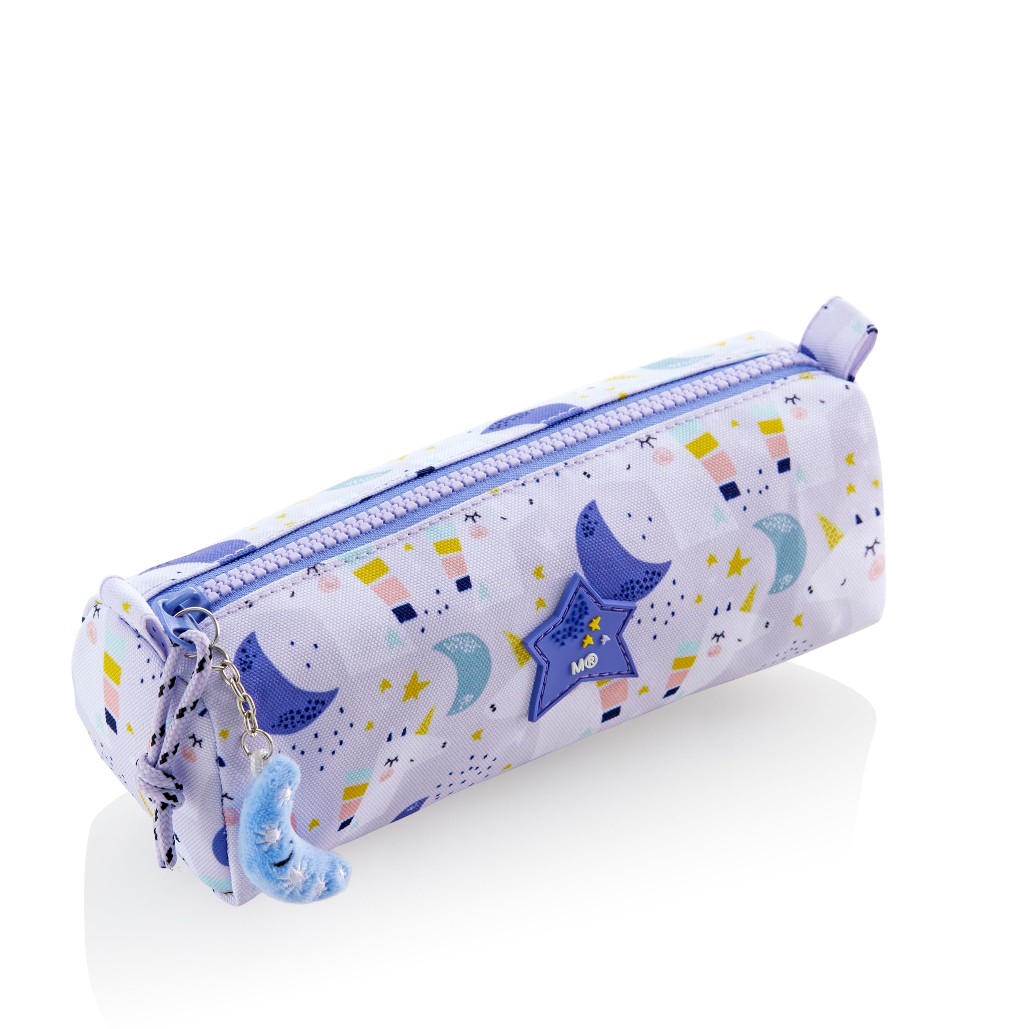Miquelrius, Pencil case with a Compartment, Round School Pencil case, Durable Plastic Zip, Metal Handle