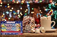 Vista 5 de Fruidles Bastones de caramelo de Navidad, sabor afrutado multicolor arcoíris, envueltos individualmente (paquete de 12)