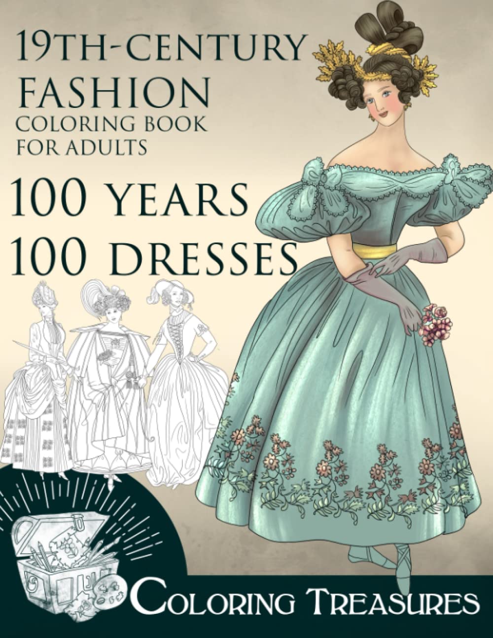 19th Century Fashion Coloring Book for Adults, 100 Kenya | Ubuy