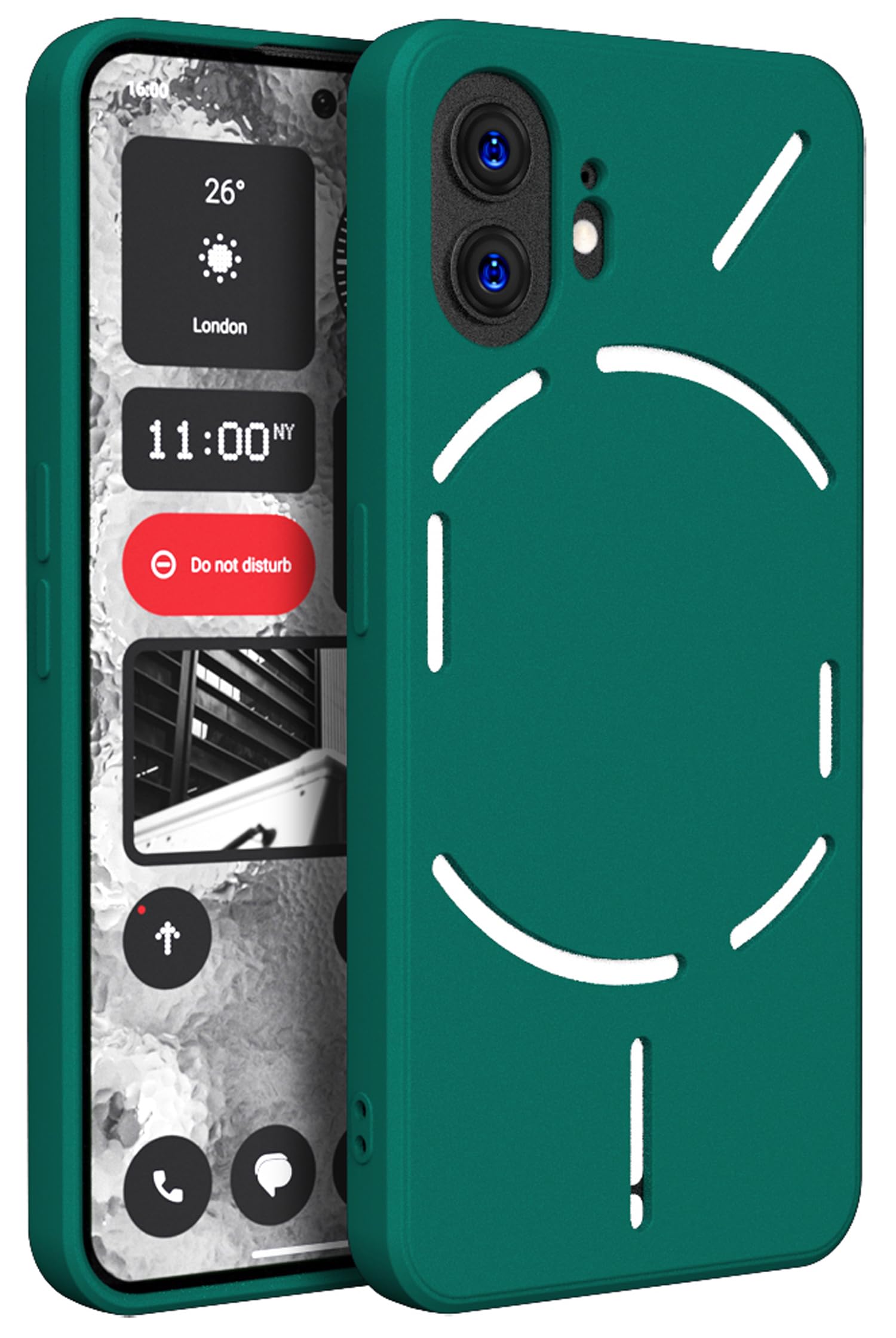 Kapa Matte Protective Lens Flexible Back Cover for Nothing Phone 2 | Slim Silicone with Soft Lining Shockproof Full Body Bumper Case (Green) (B0D2DCBN5L) Amazon Price History, Amazon Price Tracker