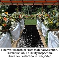 Vista 130 de ShinyBeauty Pasillo de Lentejuelas Negras Brillantes de 2 pies x 15 pies Alfombra Brillante para Bodas, Graduaciones, Fiestas, Alfombra Negra