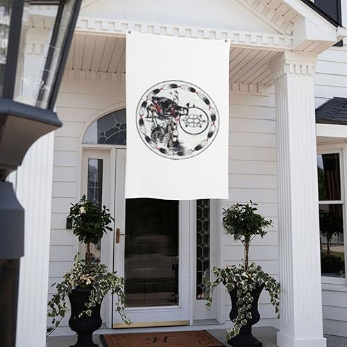 Miniatura 7 de Imeegien Bandera de doble cara de tortuga, banderas de montaña de 3 x 5 pies, bandera de decoración al aire libre, bandera ligera para fiestas en el