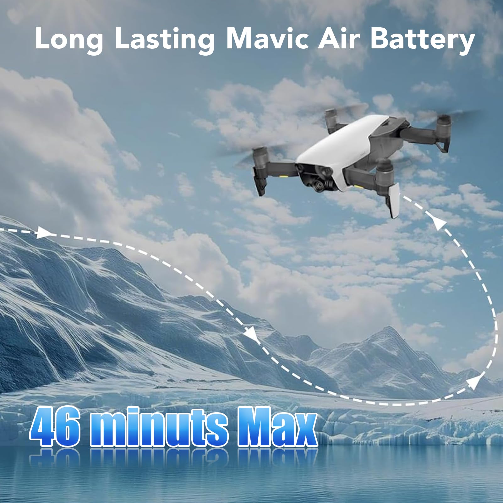 Batterie de Vol Intelligente, pour Air 1, Batterie de Rechange Rechargeable 2375 MAh, Accessoire de Drone pour Drone Air 1, Temps de Vol de 46 Minutes