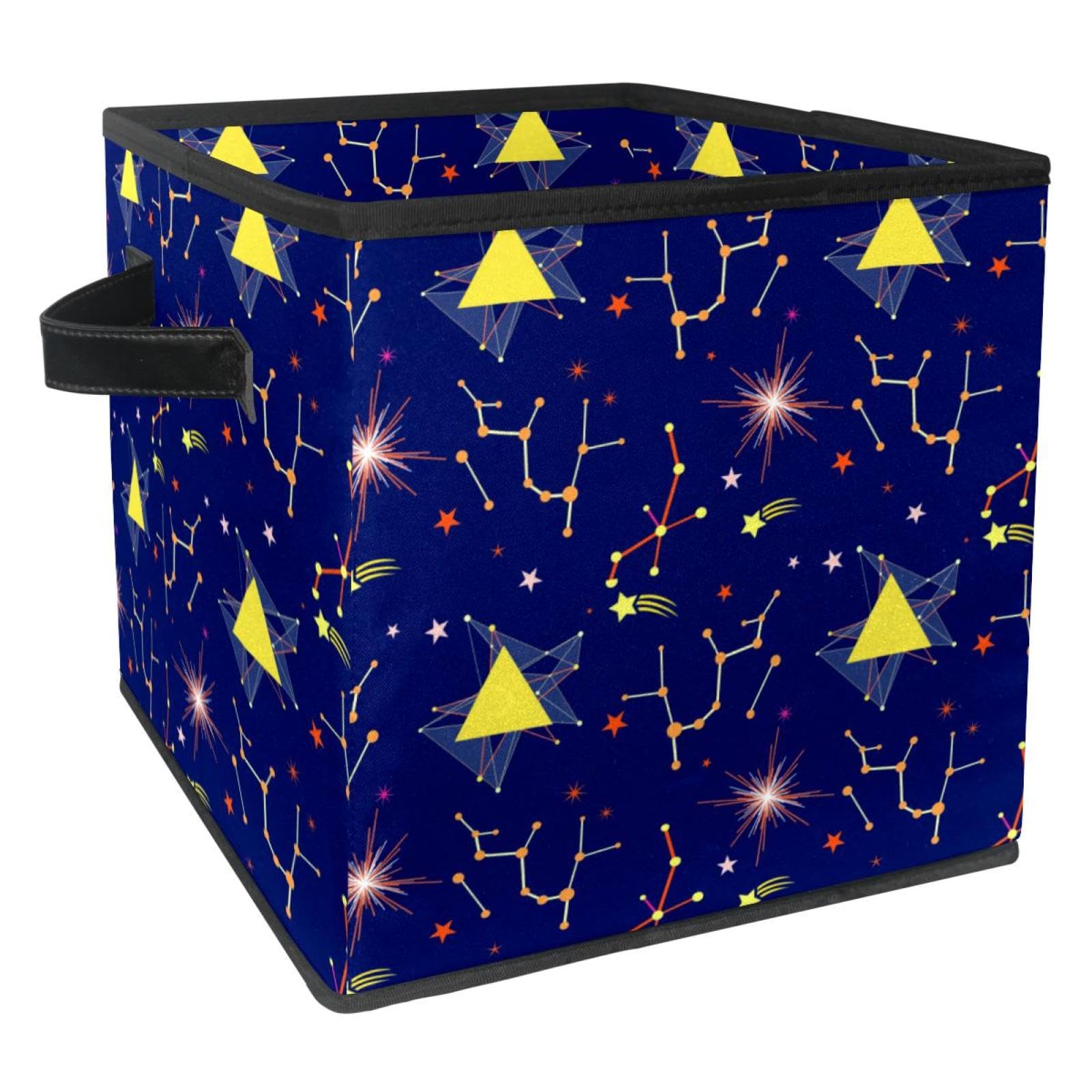 Boîte de rangement tissu pliable motif espace cube organisateur placard