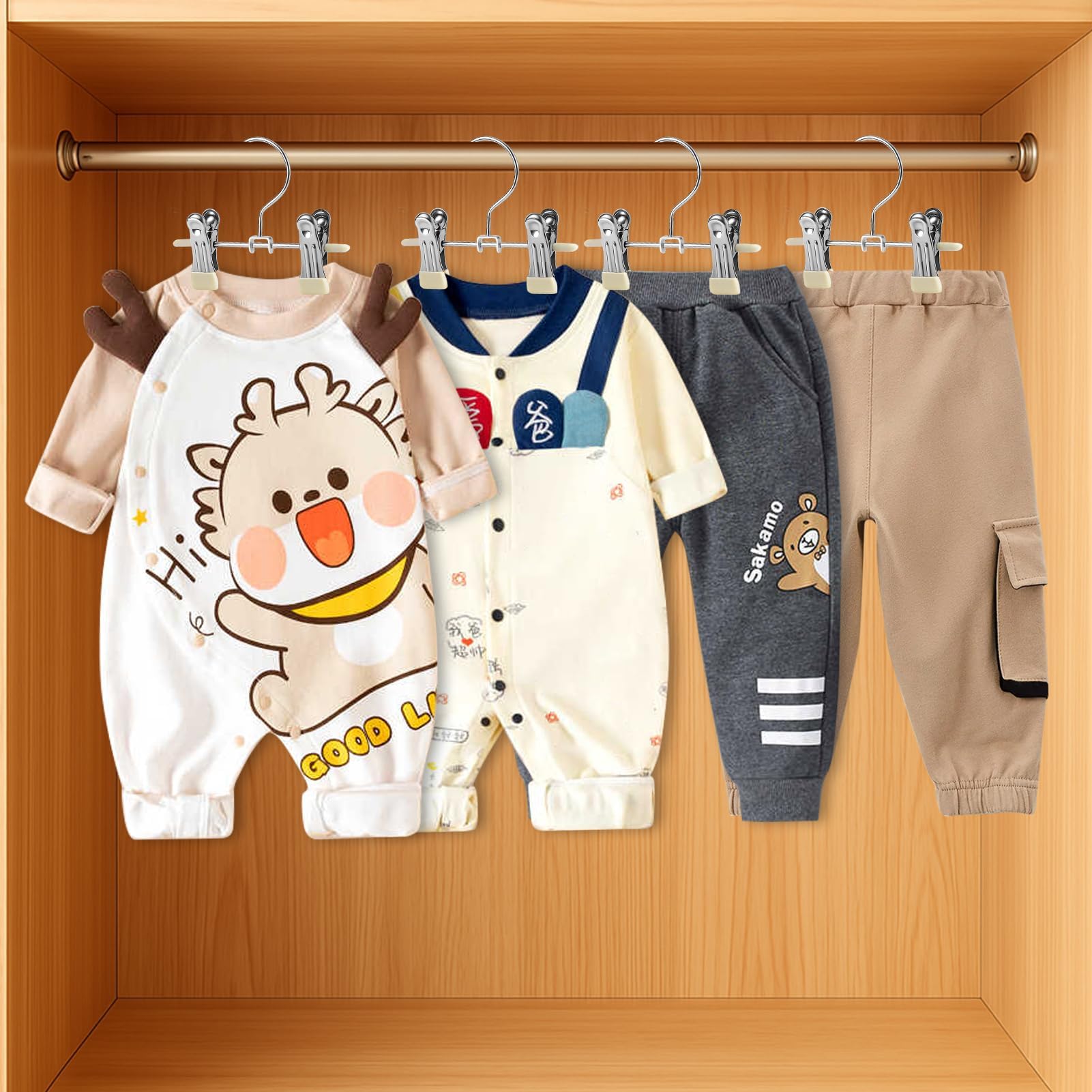 Grucce Bambini in Metallo 20 Pezzi 17 cm per Pantaloni, Vestiti, Calzini e Biancheria Intima