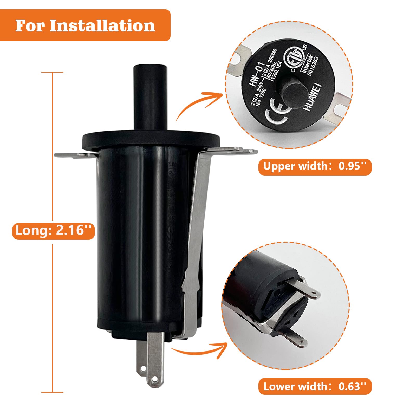 Replacement for Masterbuilt Hopper Lid/Door Switch Kit Part 3-Piece, Compatible with Masterbuilt Gravity Series 560/800/1050 XL & Digital Charcoal Grill + Smokers
