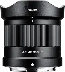 VILTROX Lente de montagem F2.5 Z de 40 mm, AF 40 mm f/2.5 Z lente de quadro completo para Nikon Z Mount Zf Z7II Z6II Z8 Z9 Z5 Z30 Z50