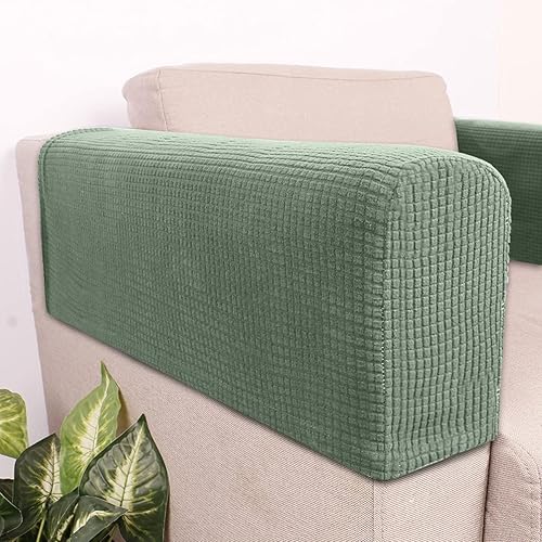Miniatura 7 de 2 fundas antideslizantes para brazos de sofá, fundas elásticas para sillón, protector elástico para el hogar, oficina, sillón reclinable, sofá