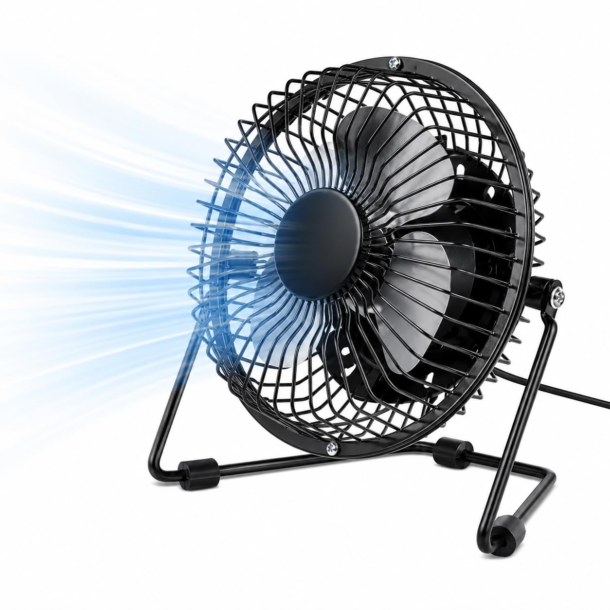 Ventilateur de refroidissement portable USB avec calendrier LED et thermomètre